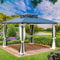 BRAST® Pavillon Aluminium Pagode 4x4m | viele Modelle & Farben | inkl. Moskitonetz | festes Dach | wasserdicht | stabil |UV-Schutz | Beige