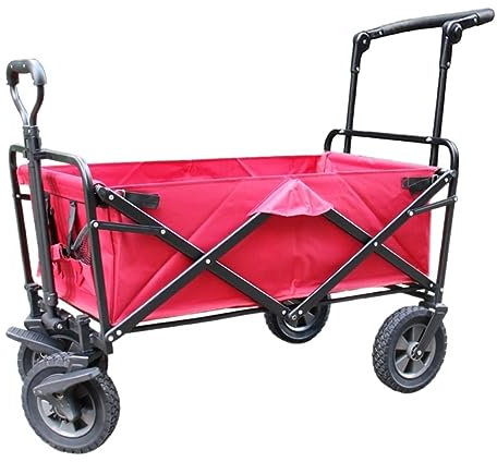 HUIBBGO Tragbarer, zusammenklappbarer Gartenwagen für Festivals, Camping und Shopping, Gartenwagen mit Rädern