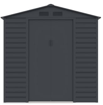 Vente-unique - Abri de Jardin métal en Acier galvanisé - Anthracite - 4,15 m² - ADELMO
