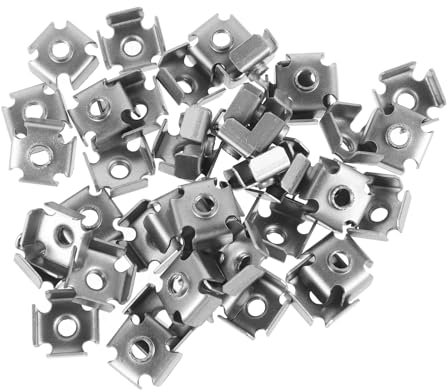 Tofficu 50 Stück Gewindeeinsätze für Quadratische Rohre Praktische Metall Gewindemuttern für Schnelle Befestigungen DIY und Industrie für Quadratrohre