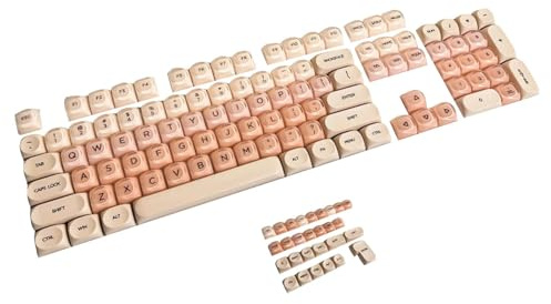 LeeQinersw Tastenkappen-Set, Tastaturzubehör, modern, professionell, leicht, für mechanische Tastaturen, robuster Ersatz, 132 Tasten, Geschenke, Flüssige Foundation