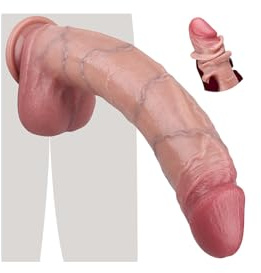 31cm Realistischer Dildo Groß Sexspielzeuge für die Frau, Silikon Anal Dildo XXL Dildo mit Saugnapf, Realistische Dildos mit Gleitender Haut Analdildo Sexspielzeug Diloschwanz für Frauen