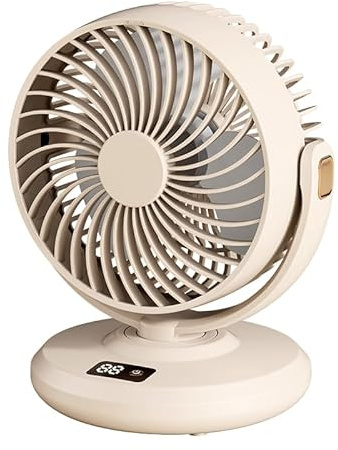 Vortex HX268 Tischventilator – Tragbarer Tisch- und Wandventilator mit 90°-Drehung, 5 Geschwindigkeitsstufen, leisem Betrieb, USB-Ladefunktion und intelligenter LED-Anzeige für Zuhause und Büro