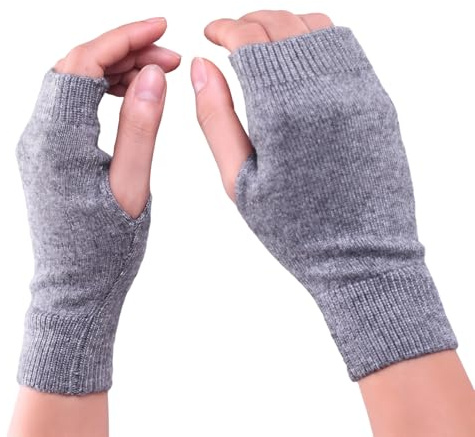 Pryon Wrist Warmers,Cashmere Fingerless Gloves Mittens Women Thermal Hand Winter Wool Mitten Heated Mitts Soft Glove Knit Cold Cover,for Ladies Womens Typing Warmer Indoor Girls Mens Christmas