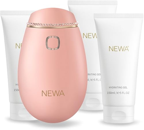 NEWA RF Radio Frequency Beauty Reduction Device(with 3 Gel), Home Use Tightening Device for Skin Rejuvenation, Wrinkle Removal,Skin Tightening,Light Spots-Professional Skin Care Facial Device (Pink)