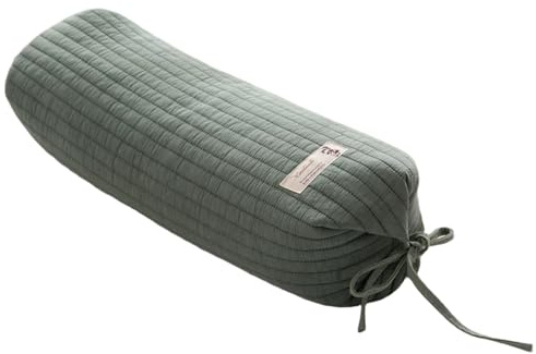 Monetais Almohada para el Cuello de Trigo sarraceno, Almohada cilíndrica orgánica Que Absorbe la Humedad con Funda extraíble, Transpirable y Lavable para Dormir, Rollo para el Cuello de 21 Pulgadas