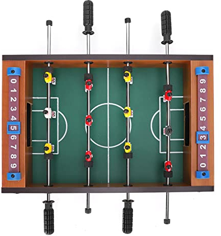 Yobadam Kickertisch, Kompakter Tisch aus Dickem Holzbrett, Langlebiger Spieltisch mit Verschiebbarer Anzeigetafel und Kollisionssicherer Baumwolle, Ideal für Kinderparty-Indoor-Spiele