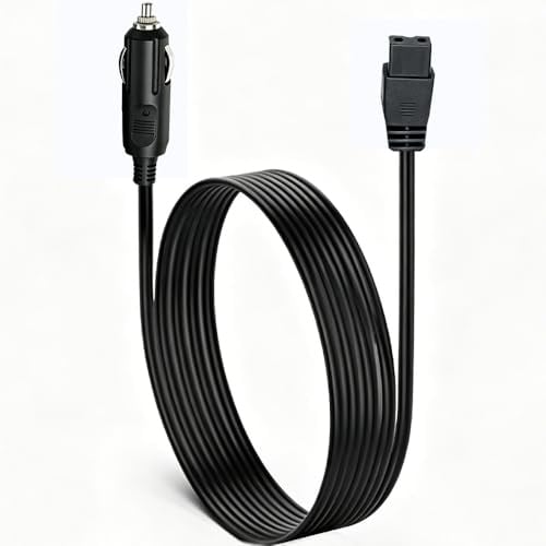 Rppiup 12v Fridge Lead, 2m Car Coolbox Cable for Car Fridge Box 12v Plug In, Car Refrigerator Power Cord Cable, Electric Cooler box Lead Cable Plug Power for Cigarette Lighters, Electric Cool Box