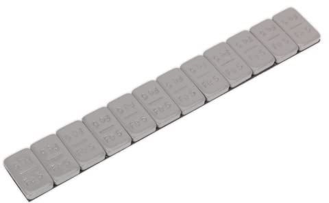 5g Adhesive Wheel Weight Strip of 12 - Pack of 100 Zinc Plated Steel Plastic Coated