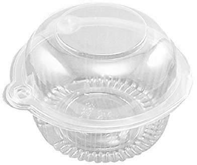 Xshelley 50 pieces PE Material Plastic Single Individual Cupcake Muffin Dome Holders Cases Boxes Cups Pods(12cmX9cm)