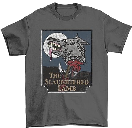 The Slaughtered Lamb, Mens Retro Movie T-Shirt, Made from Organic Cotton