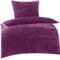Bettwäsche Winter Plüsch Cashmere Cord Fleece 135x200 80x80 Set 2tlg, Farbe Beere