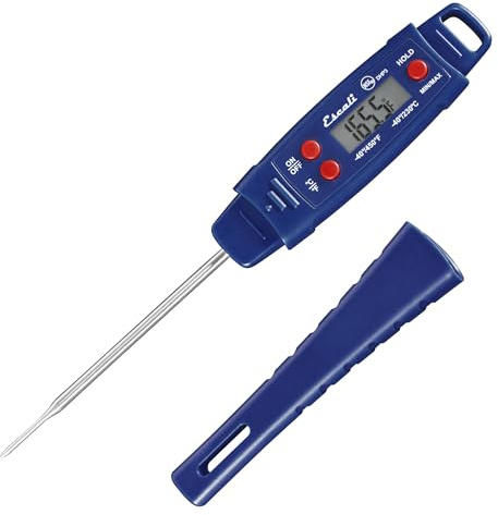 DHP3 Advanced Digital Waterproof Dishwasher Safe Meat Thermometer, Min/Max Recall, Navy Blue
