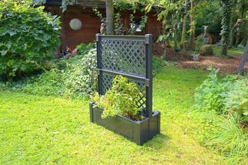 KHW Pflanzkasten groß mit Zentralspalier (2-TLG.) 100 cm, anthrazit