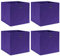 vidaXL 4X Aufbewahrungsbox Zusammenklappbar Spielkiste Regalkorb Faltkiste Korb Kinderbox Box Kiste Regalbox Staubox Lila 32×32×32cm Stoff