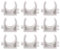 DOITOOL Lot de 200 colliers de serrage en PVC pour tuyau d'eau - Support en U pour tuyau en PEX - Accessoires en plastique pour électricien - Blanc - 16 mm