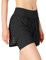 donhobo Damen Sport Shorts Sommer 2 in 1 Kurze Hosen Schnelltrocknende Laufshorts Fitness Joggen und Training Sporthose (Schwarz, 2XL)
