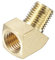 sourcing map Messing Ellbogen 45 Grad Winkel Rohranschluss Adapter 1/4 NPT Außengewinde bis Innengewinde