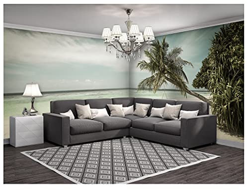 WallArena Eckfototapete XXL Fototapete 624x219 Strand Meer Panorama Wohnzimmer Schlafzimmer Wandtapete Vlies Tapete UV-Beständig Geruchsfrei Montagefertig (13344, VEEXXL - 6 Bahnen)