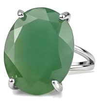 Oval Natürlichen Grünen Aventurin Ring - Facettiert Edelstein 925 Sterling Silber Ring - Artisan Womens Ring - Böhmischen Heilung Kristall Ring - Erklärung Mode Damen Schmuck