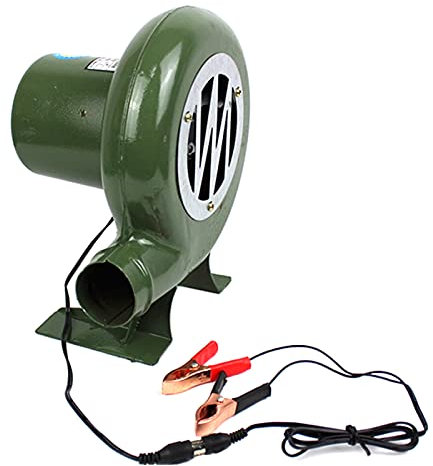 DBGA 12V Electric Blacksmith Forge Blower, Centrifugal Barbecues Pump Fan Coal Forge Air Blower for Car Battery, Outdoor