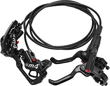 BTER M4 Fahrrad Hydraulische Scheibenbremse, Aluminiumlegierung 4 Kolben Bremssattel MT420 Links Hinten 1400mm Rechts Vorne 800mm Bremse, Scheibenbremsen Sets für Mountainbike, Fat Bike ,