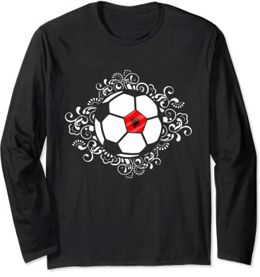 Albanien-Fußball-Fans, Albanien-Trikot, Albanische Fußball-Liebhaber Langarmshirt
