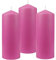 HS Candle Stumpenkerzen Wachskerzen Ø8cm x 20cm (3er Pack) Rose - Lange Brenndauer, Hergestellt in EU, Kerzen Blockkerzen - Wachs Stumpen