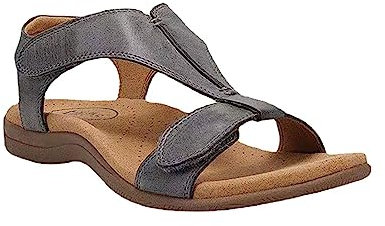 DAIFINEY Mode Frühjahr und Sommer Damen Sandalen flacher Absatz runde Zehen leicht atmungsaktiv große Größe Damenschuhe Flach