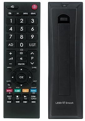 BOLORS Telecomando Adatto for Toshiba TV Smart LCD CT-90326 CT-90380 CT-90336 CT-90351