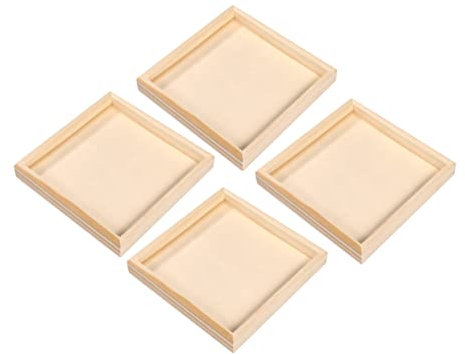 ibasenice 4 Stück Tablett Puzzle-Brett Ottomane Puzzle- Schachstück Puzzle Puzzletafel Sortierfächer Für Puzzleblöcke Teigschüssel Faltpuzzletabelle Gewidmet Hölzern Veranstalter 3D