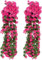 parallelower 2 Stück Kunstblumen Hängend 70CM Kunstblumen Hgende Blumen Hängend Künstlicher Efeu mit Rose Rot Blauregen Hängende Kunstblumen für Büro Zuhause Dekoration Hausgarten Party Hochzeit