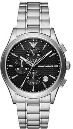 Emporio Armani Herrenuhr Chronograph Edelstahl, AR11602