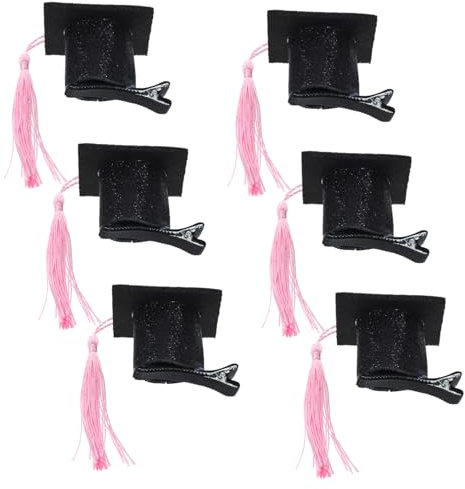 Warmhm Haarfärbemittel 30 Stk Doktorhut Haarnadel Abschlussfeier Abiturmütze Ornament Haarspangen Abschlusskappen zum Basteln Haarclip-Dekore Miniatur Zylinder Kuchen Requisiten