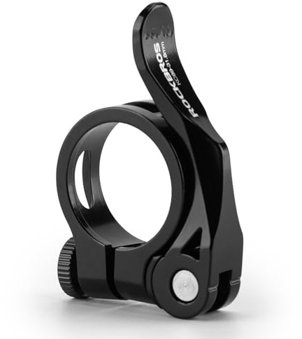 ROCKBROS Bike Seat Post Clamp 31.8/34.9mm Aluminum Tube Quick Release for 27.2-28.6mm/30.4-31.8mm Mountain Road Seat Tube Clip