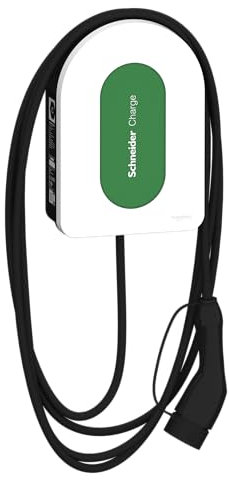 Schneider Electric Smarte Wallbox Schneider Charge, 11kW, Ladesäule für Elektroauto, T2 Kabel 7m, 6mA Erkennung, Steuerung per App, Innen/Außen, Artikelnummer EVH5A11N2C7