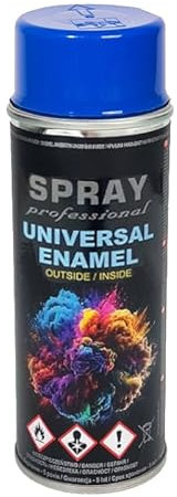 VE-INDUSTRIES Lackspray nach RAL Spraydose 400ml Buntlack für Holz, Metall (Ezianblau - RAL 5010)