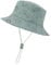 Durio Baby Sonnenhut Kinder Sonnenmütze Junge Mädchen Atmungsaktiv Sommerhut Kinder UV-Schutz mit Bindebändern Graugrün mit Dinosaurier 3-6 Monate(Tag Size XS)