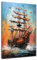 Segelschiff auf hoher See Leinwandbild Wandbild Kunst XXL Deko Größe 30x40x2cm