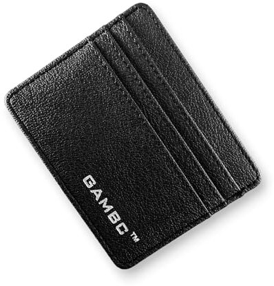 GAMBC Porta Tessere Uomo Porta Carte Schermato Rfid - Mini Portafoglio - Portatessere - Portafoglio Slim - 3/4 Carte + Contanti - Antitaccheggio - Proteggi Carte di Credito