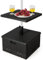 COSTWAY Base per Ombrellone, con Tavolino e Sacca Ponderata, Supporto per Ombrellone 45L di Acqua, 67 kg di Sabbia, Base Ombrellone 3 in 1 con Vassoio, per Ombrellone 38 mm/48 mm