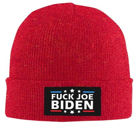 56 Strickmütze Scheiß Auf Biden Beanie Mütze Unisex Wintermütze Weich Cuffed Hats Für Travel Fischen Running