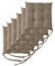 Il Tuo Artigiano Design 6 Stuhlkissen im Set, 40 x 40 cm 6 cm dick, Polsterung aus Schaumstoff und weichem Acryl, Sitzkissen Stuhl 6er Set, Stuhlkissen Outdoor 40x40 (6, Beige)