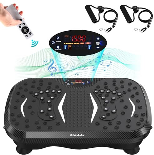 Vibration Plate Exercise Machine,Carbon Fibre Vibration Plate for Lymphatic Drainage,Vibrating Plate for 150-Speed Adjustable with 450 lbs Capacity Full Body Workout Home Gym Equipment (Men & Women)