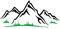 Berg Gras Wand Aufkleber Kinderzimmer Wandern Wand Aufkleber Wald Kinderzimmer Zimmer Home-XL-66x168cm-Black