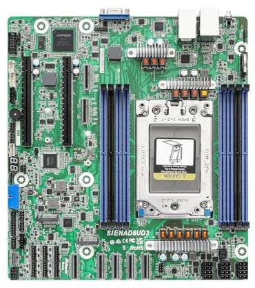 ASRock Rack Server-Motherboard SIENAD8UD3 Deep Micro-ATX Single Socket SP6 (LGA 4844), AMD EPYC 8004 Series
