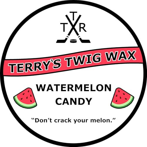 Terry's Twig Wax - Watermelon Candy (Duftender Hockeyschlägerwachs) für Hockey-Klingenband, erhöhte Puckkontrolle, Stick-Tricks Michigan, wasserabweisend