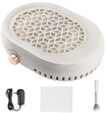 ESUOHYM Professional Nail Dust Collector with Strong Suction, Quiet Adjustable Nail Dust Collector for Acrylic Nails, Upgraded Brushless Turbo Fan Nail Dust Collector, Salon & Home