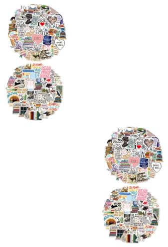 BESTonZON 4sets Travel Sticker Retro Notepad Stickers Printing Laptop Decals DIY Luggage Decorative