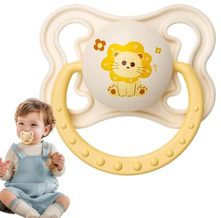 Baby - SOOTHE E TETHERS | Bibs Dummies 0-6 mesi | PACIFATORIO TEDDLER | Ciuccio naturale in silicone per la pelle sensibile | Nutrito per bambini allattato al seno confortevole per bambini, raga